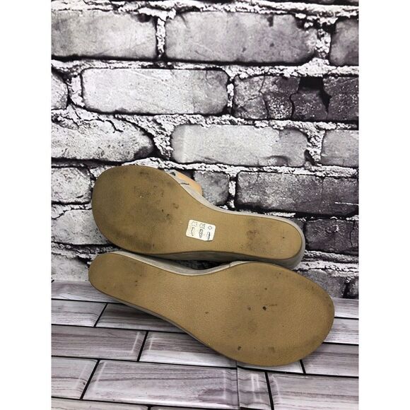 Manufacture d'Essai Beige Leather Wedge Platform Sandals Women’s Sz 38EU/7.5M US - Picture 16 of 16